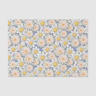 Papel De Seda Mono lindo clásico retro flores amarillas