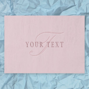 Papel De Seda Monograma con aspecto elegante Oro Rosa