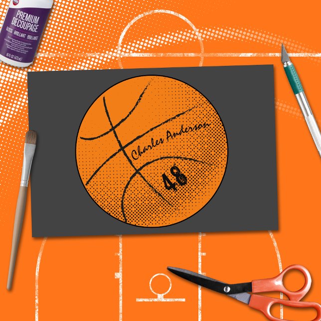 Papel De Seda Monograma de baloncesto | Personalizado (Subido por el creador)