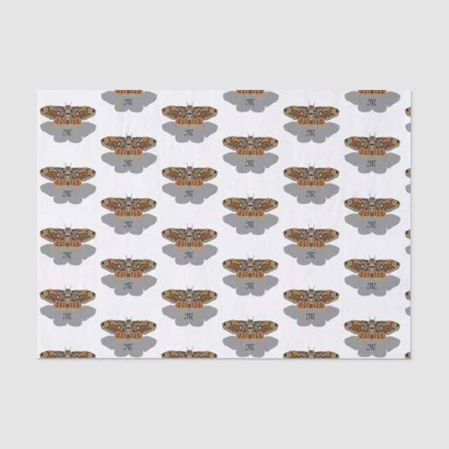 Papel De Seda Monograma de Brahmin Moth (Anverso)