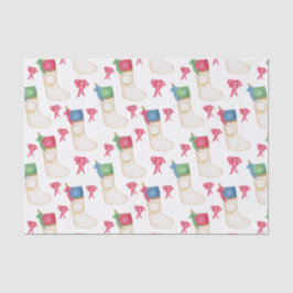 Papel De Seda Monograma de color de agua Personaliza Navidades d