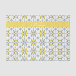 Papel De Seda Monograma de nombre de estilo francés en acuarela 