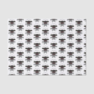 Papel De Seda Monograma de sombra de mariposa Rosa Crimson