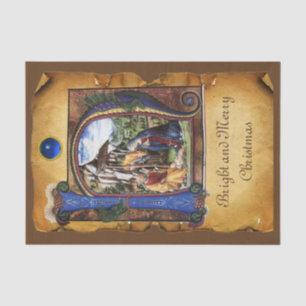 PAPEL DE SEDA MONOGRAMA DEL PARQUE DE NAVIDADES NATIVOS