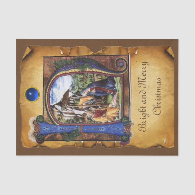 PAPEL DE SEDA MONOGRAMA DEL PARQUE DE NAVIDADES NATIVOS (Anverso)