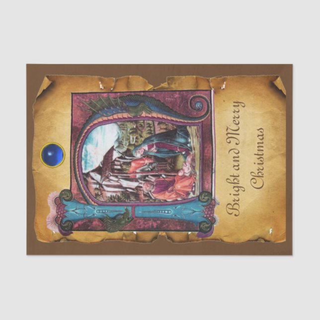 PAPEL DE SEDA MONOGRAMA DEL PARQUE DE NAVIDADES NATIVOS (Anverso)