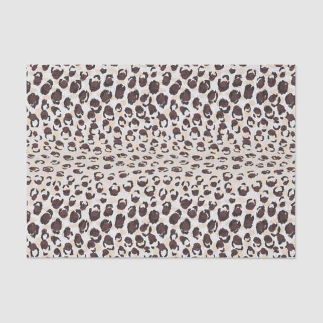 Papel De Seda Monograma del patrón de impresión de chita marrón  (Anverso)