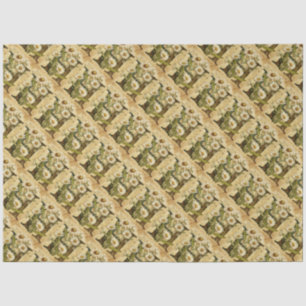 Papel De Seda Monograma Letra inicial H Dibujo margarita vintage