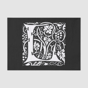 Papel De Seda Monograma vintage L Art Nouveau