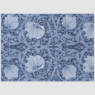 Papel De Seda Monotona azul impernel. William Morris