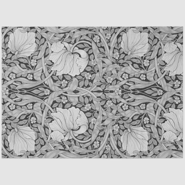Papel De Seda Monotone gris impermeable, William Morris (Anverso)
