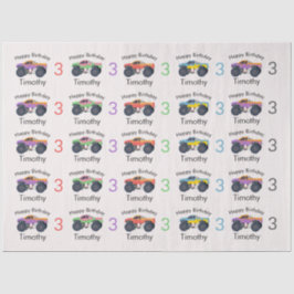 Papel De Seda Monster Camiones Nacimiento del niño y Edad