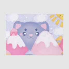 Papel De Seda Montañas de Gato y Invierno Con Un Sol Acondiciona