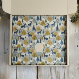 Papel De Seda Montañas de invierno de ciervos celestes