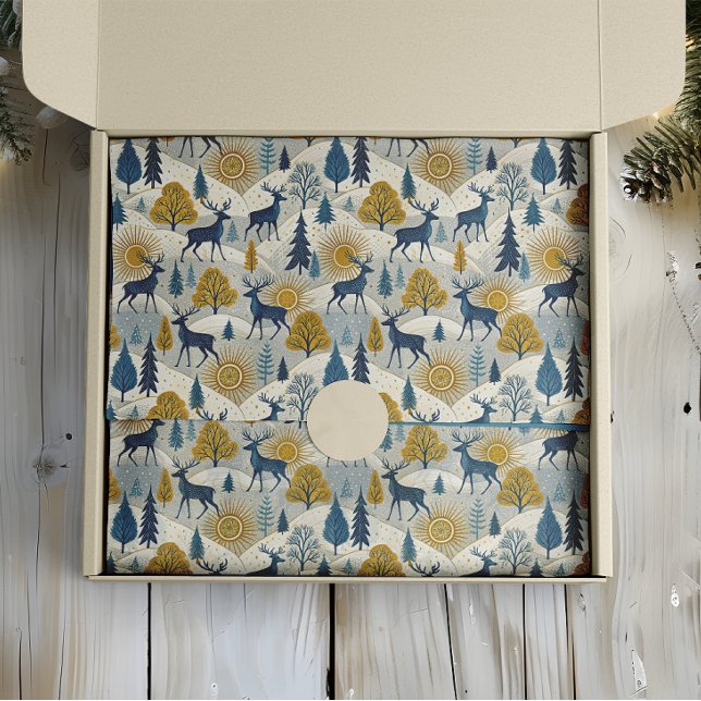 Papel De Seda Montañas de invierno de ciervos celestes (Subido por el creador)