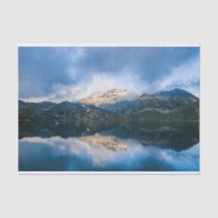 Papel De Seda Montañas y Lago de la Naturaleza Fotografía