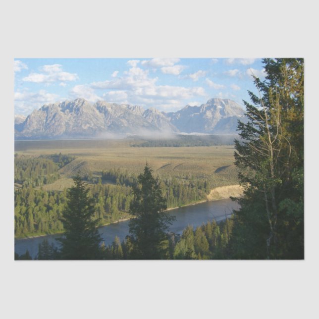 Papel De Seda Montañas y río de Jackson Hole (Anverso)
