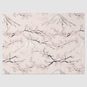 Papel De Seda Monte Fuji con Flores de Cerezo – Japonés