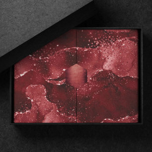 Papel De Seda Moody Agate   Henna Blood Red Garnet Jewel Tone