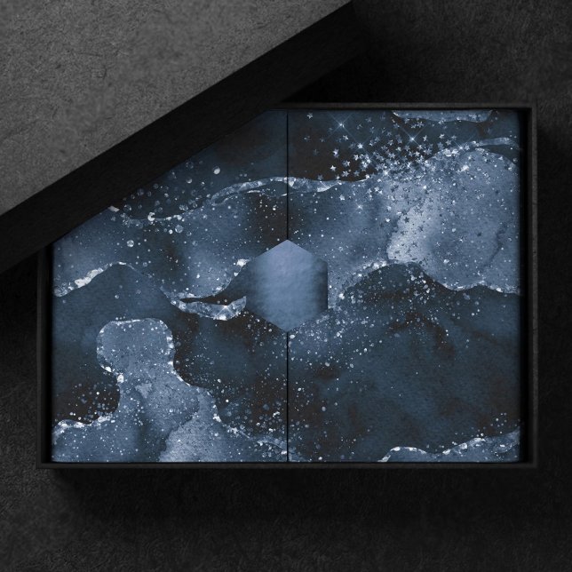 Papel De Seda Moody Agate | Purpurina de imitación azul de acero (Subido por el creador)