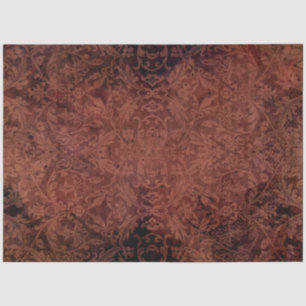 Papel De Seda Moody Classic Pattern Oscuro Terracota Roja Borgoñ