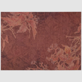 Papel De Seda Moody Fall deja una oscura terracota arte rojo bor