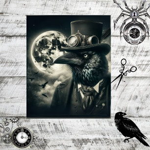 Papel De Seda Moon mística de desahuciación en gótico Steampunk