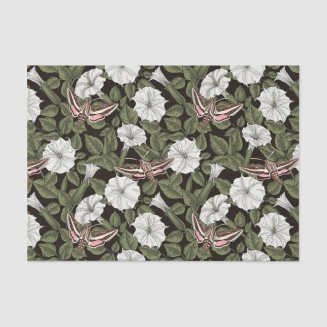 Papel De Seda Moonflowers y esfinges (Anverso)