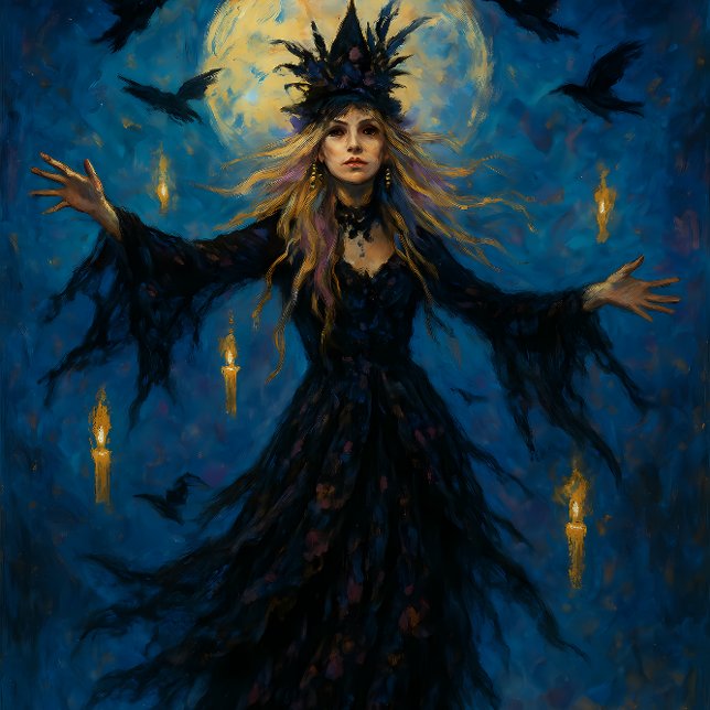 Papel De Seda Moonlit Sorceress – Mystical Witch Decoupage Paper (Subido por el creador)