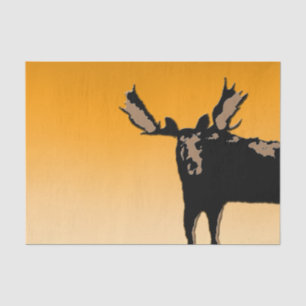 Papel De Seda Moose al atardecer - Original Wildlife Art