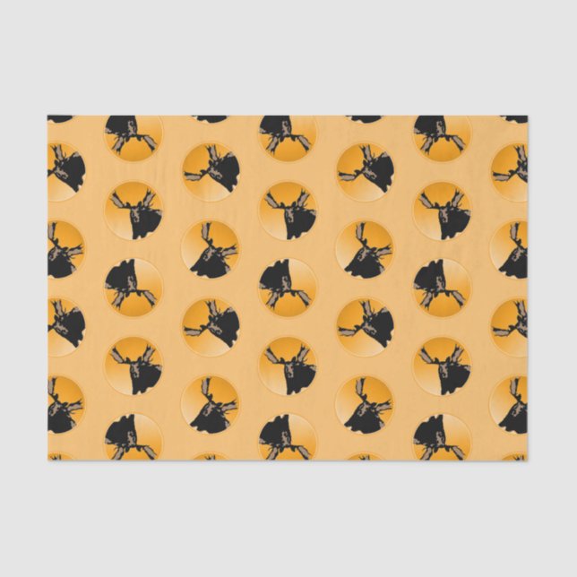 Papel De Seda Moose al atardecer - Original Wildlife Art (Anverso)