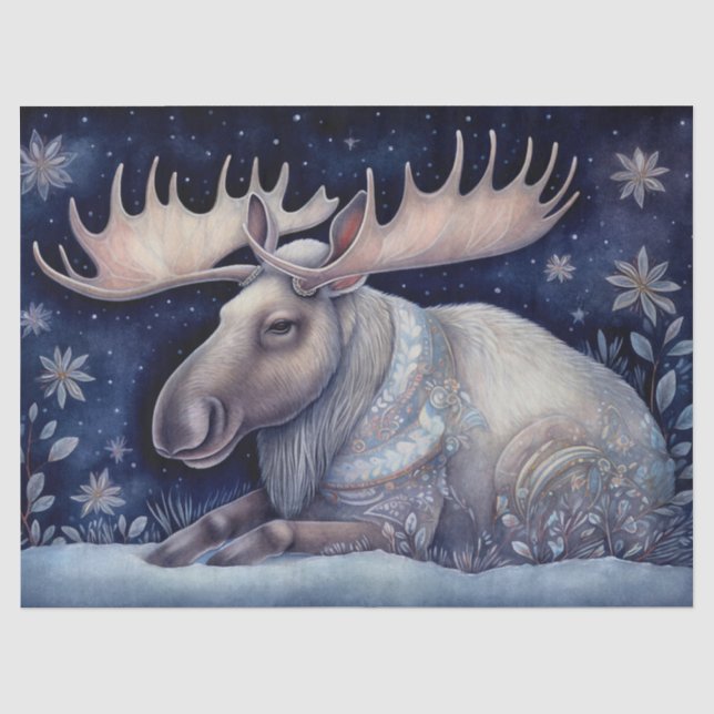 Papel De Seda Moose Boho Mystical Art (Anverso)