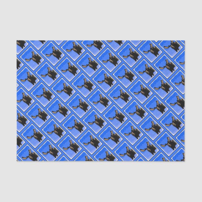 Papel De Seda Moose in Winter - Original Wildlife Art (Anverso)