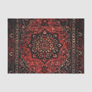 Papel De Seda Moqueta persa en campo tintado rosa