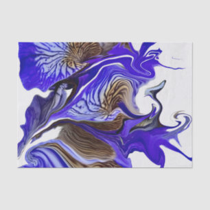 Papel De Seda Morado Iris Flower Swirls