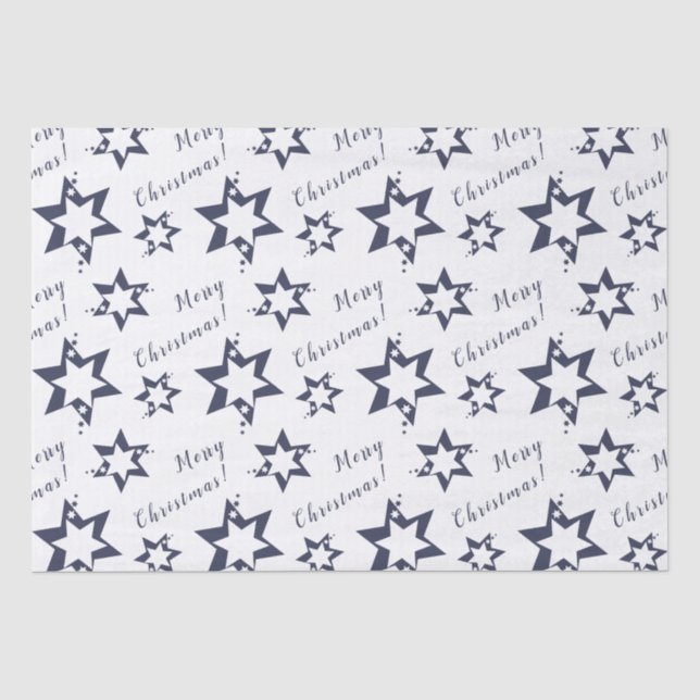 Papel De Seda Morado Stary - Feliz Personalizable navideño (Anverso)