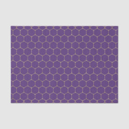 Papel De Seda Morado y dorado HoneyComb (Diseño 16 Serie Púrpura