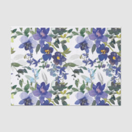 Papel De Seda Morado y Lavanda Orquídea Acuarela Floral