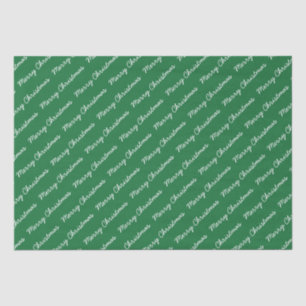 Papel De Seda Morerry Christmas Script Green