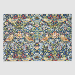 Papel De Seda Morris Strawberry Thief Amarillo Marfil Pizarra Az
