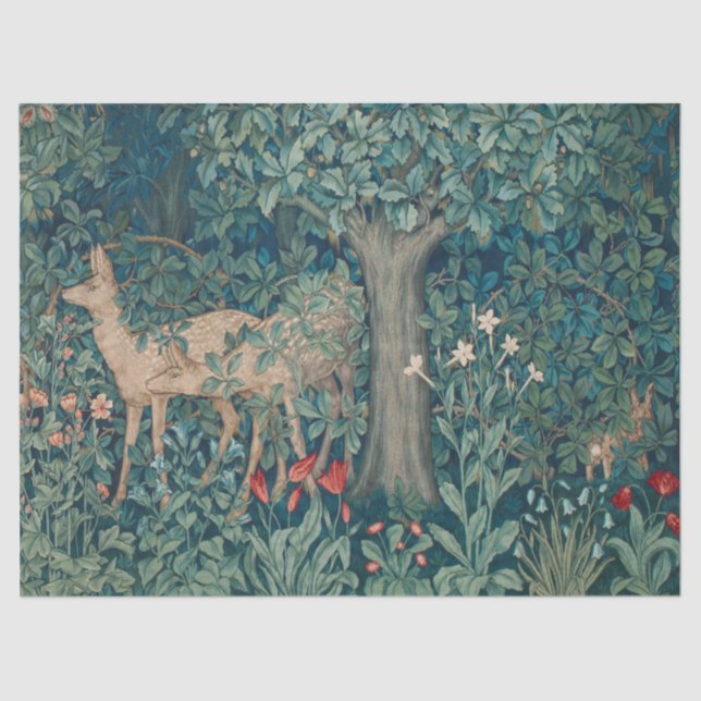 Papel De Seda Morris Tapestry Deer (Anverso)