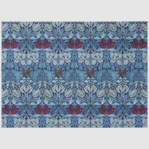 Papel De Seda Morris Vintage 1890 Tulip & Rosa Pattern Blue