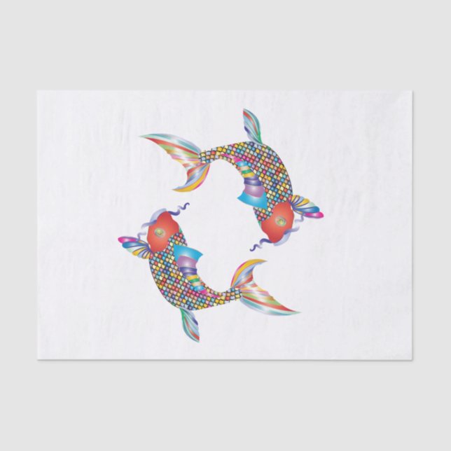 Papel De Seda Mosaic Fish (Anverso)