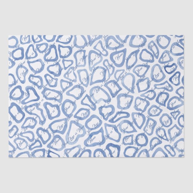 Papel De Seda Mosaico azul (Anverso)