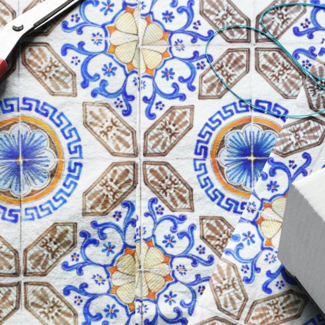 Papel De Seda Mosaico azul italiano (Subido por el creador)