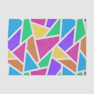 Papel De Seda Mosaico de colores vivos del arcoiris