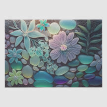 Mosaico de flores de vidrio Pastel Beach