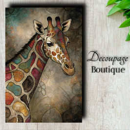 Papel De Seda Mosaico de jirafa en decoupage
