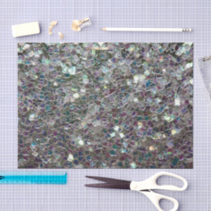 Papel De Seda Mosaico de plata colorido brillante