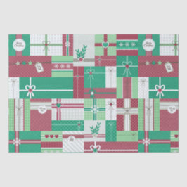Papel De Seda mosaico de regalos de vacaciones de navidades